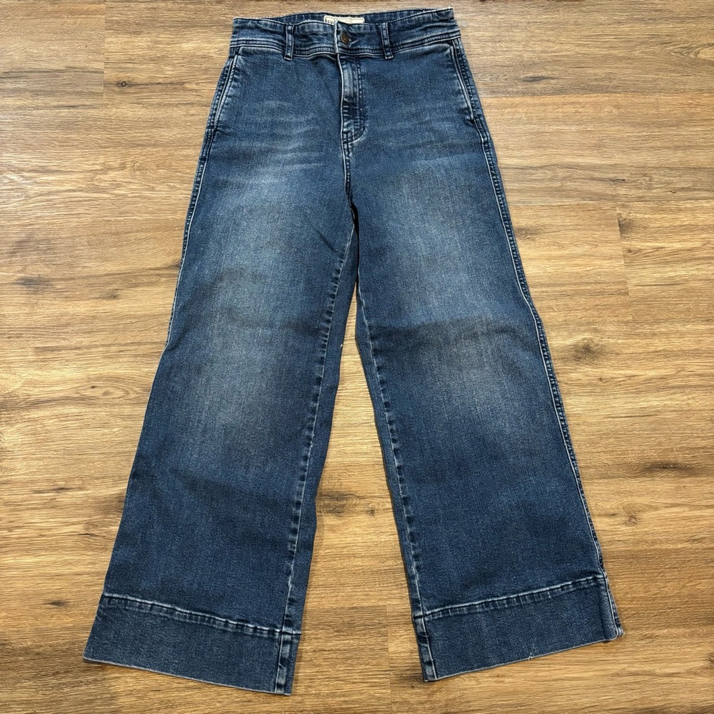 Free People Blue Flare & Wide Leg Jeans